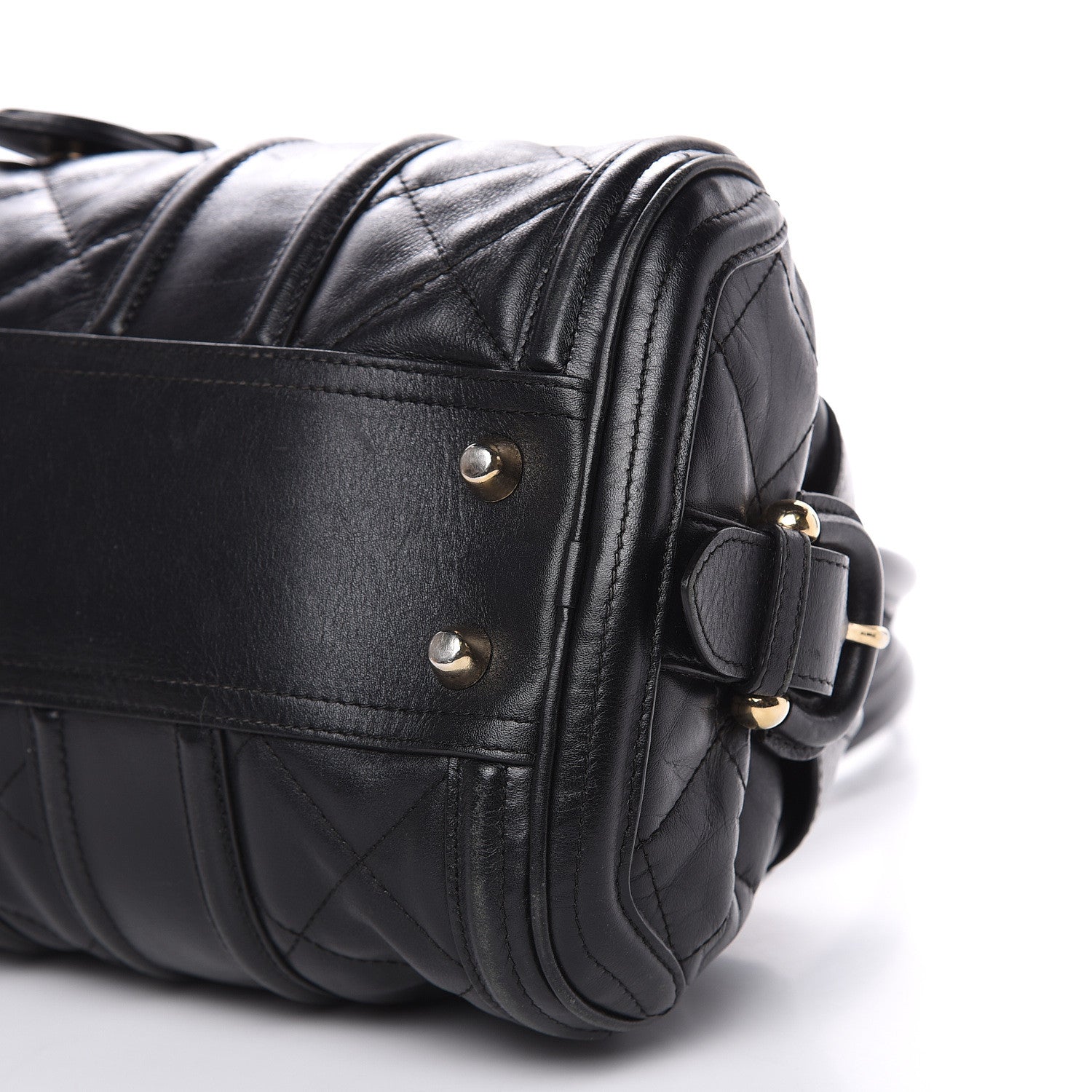 Burberry Calfskin Quilted Manor Satchel Black 8 of 18