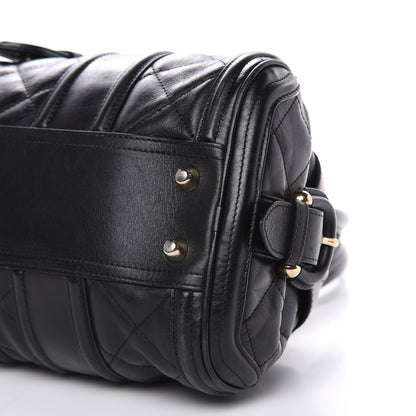 Burberry Calfskin Quilted Manor Satchel Black 8 of 18