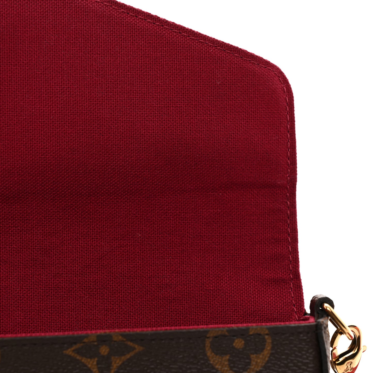 Monogram Pochette Felicie Chain Wallet Fuchsia