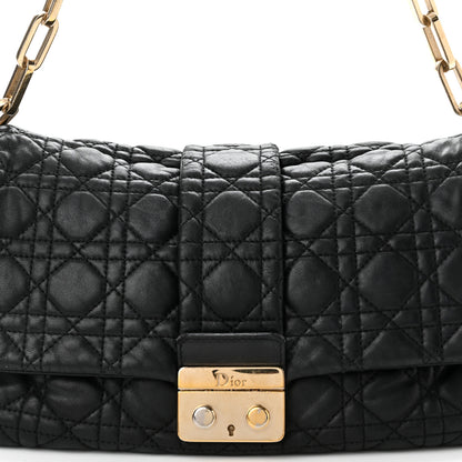 Christian Dior Lambskin Cannage Large New Lock Flap Black 7 of 9