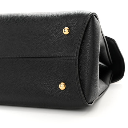 Salvatore Ferragamo Calfskin Medium Margot Top Handle Satchel Black 9 of 11