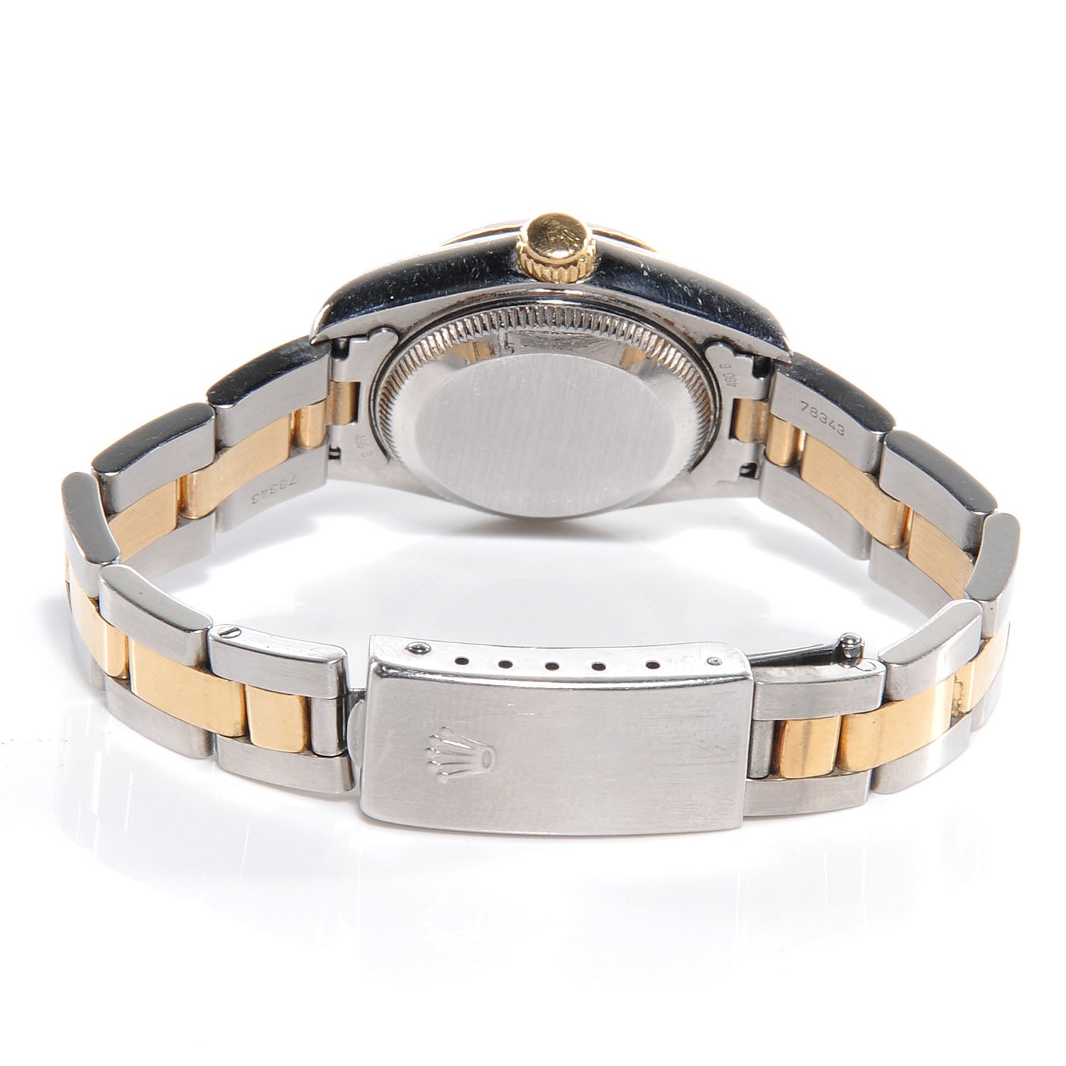 Rolex Stainless Steel 18K Yellow Gold 26mm Oyster Perpetual Datejust Watch White Roman 79173 3 of 7