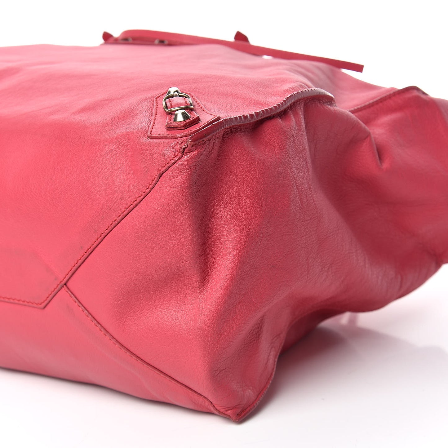 Veau Papier A4 Zip Around Tote Rouge Grenade