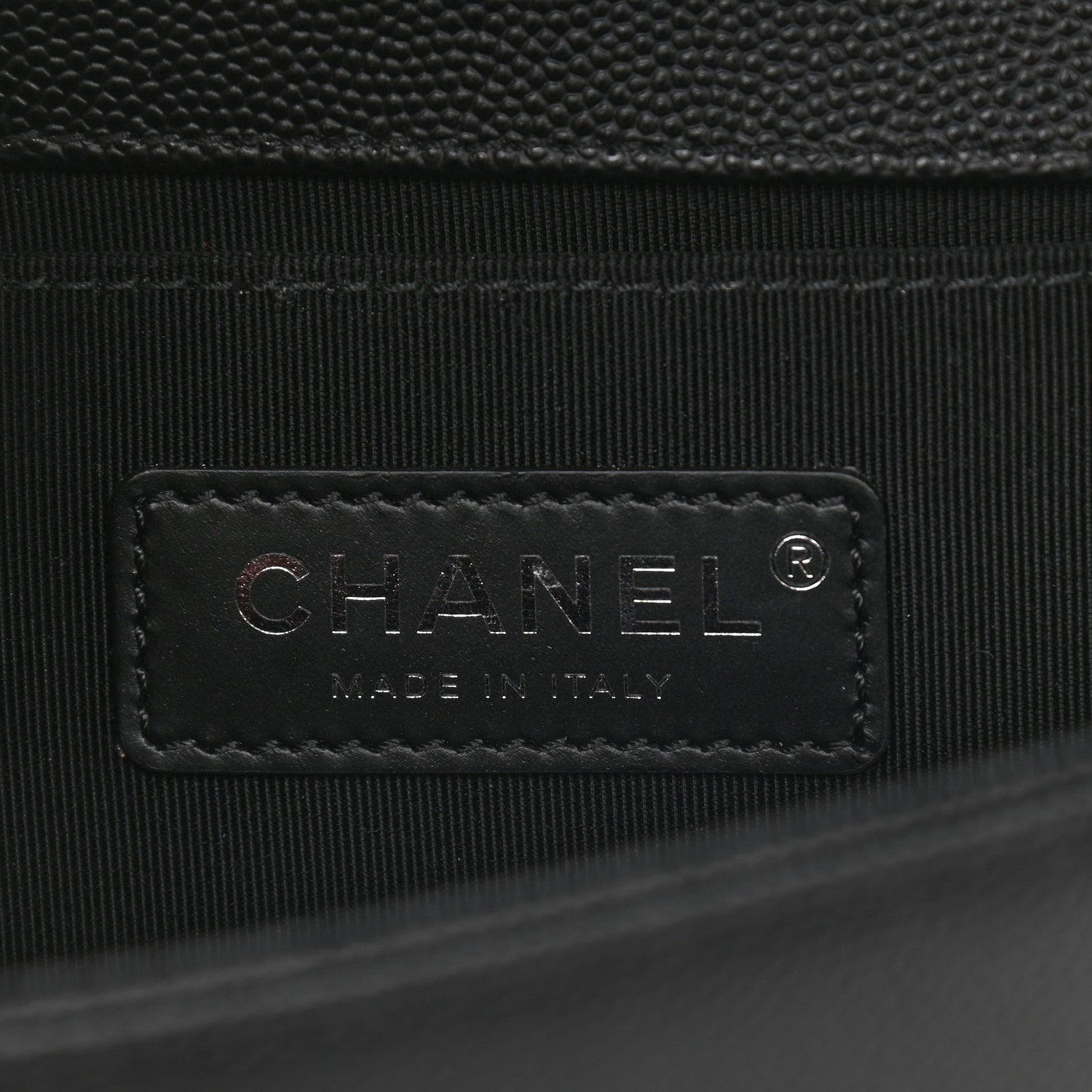 Chanel Caviar Chevron Quilted Small Boy Flap Black 6 of 9