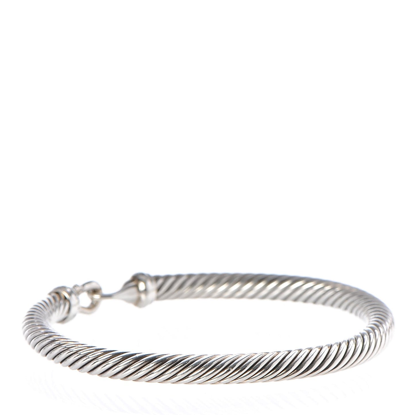 Sterling Silver Diamond 5mm Cable Buckle Bracelet