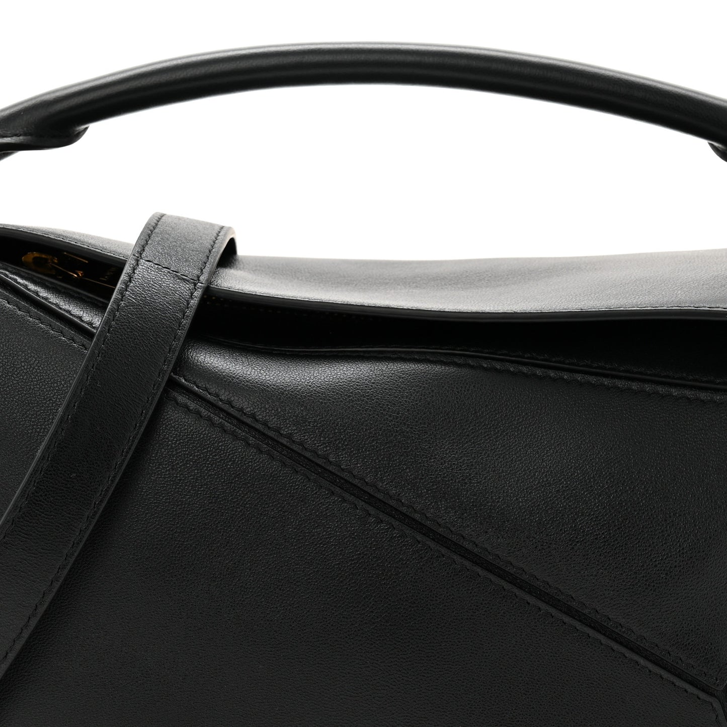 Nappa Lambskin Small Featherlight Puzzle Bag Black