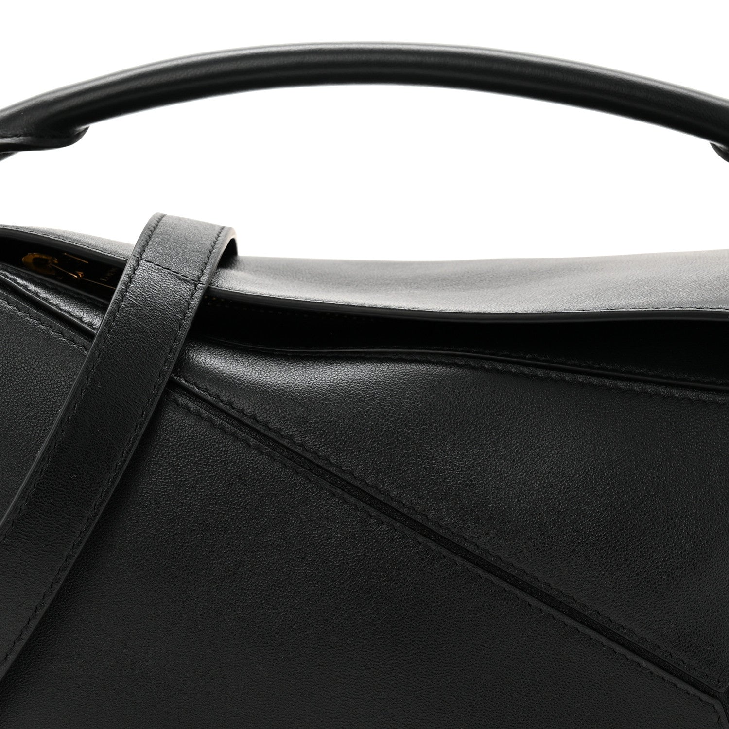 Loewe Nappa Lambskin Small Featherlight Puzzle Bag Black 7 of 9