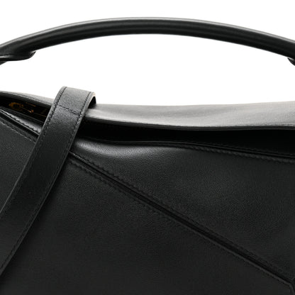 Loewe Nappa Lambskin Small Featherlight Puzzle Bag Black 7 of 9
