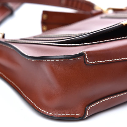 Chloe Calfskin Medium Marcie Saddle Shoulder Bag Sepia 6 of 9