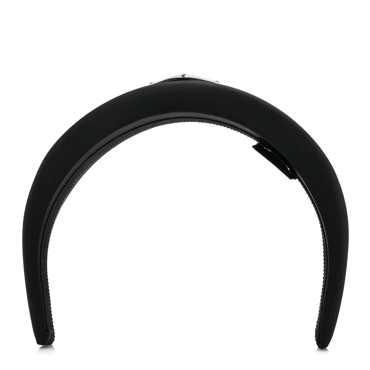 Re-Nylon Metal Triangle Logo Headband Black