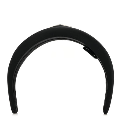 Prada Re-Nylon Metal Triangle Logo Headband Black 1 of 7