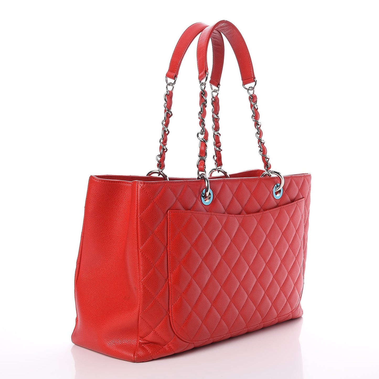 Caviar Quilted XL Grand Shopping Tote GST Red