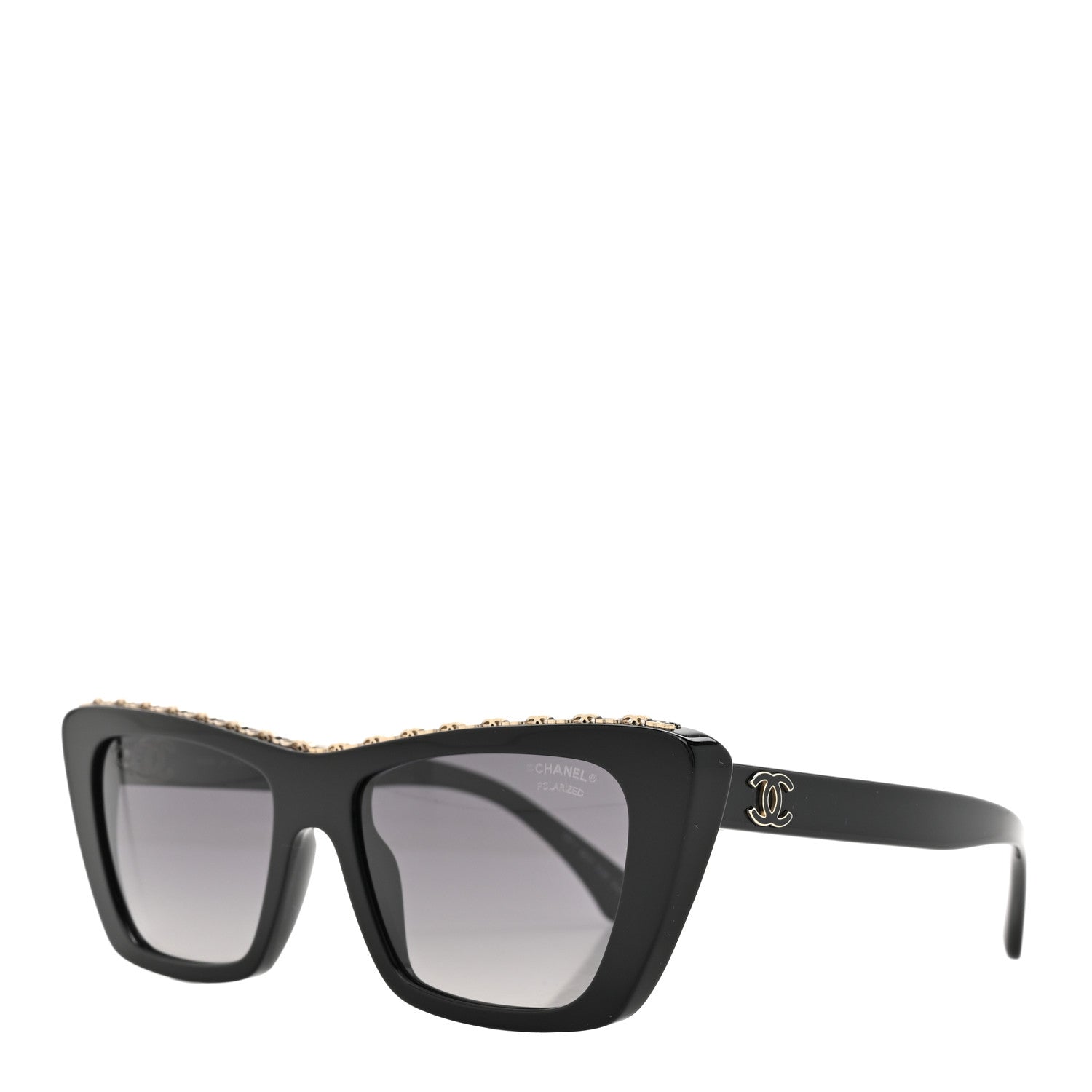 Chanel Acetate Butterfly Sunglasses 5540 Black 1 of 9