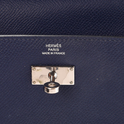Hermes Epsom Kelly Longue Wallet Bleu Saphir 7 of 8