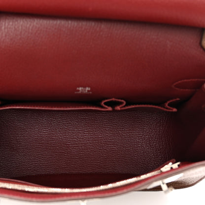 Hermes Taurillon Clemence Jypsiere 28 Marron D'Inde Rouge H 4 of 12