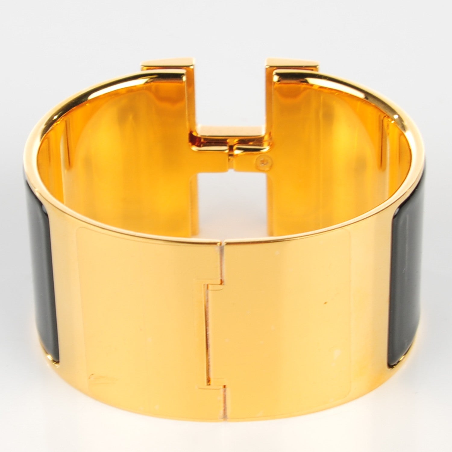 Hermes Enamel Extra Wide Clic Clac H Bracelet GM Black 3 of 7