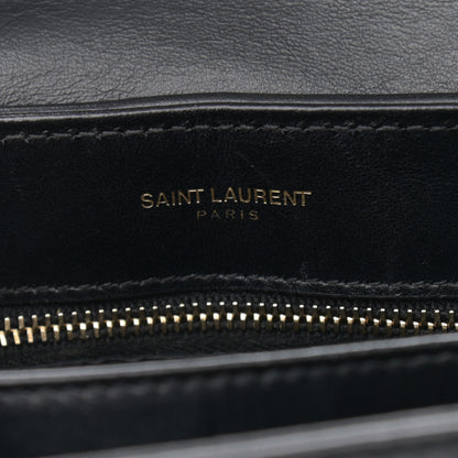 Saint Laurent Calfskin Y Quilted Monogram Toy Loulou Crossbody Bag Black 6 of 10