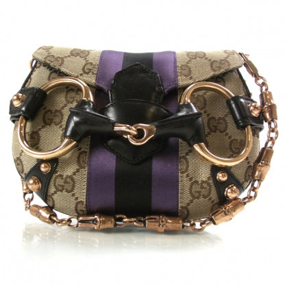 Gucci Monogram Small Horsebit Flap Bag 1 of 9