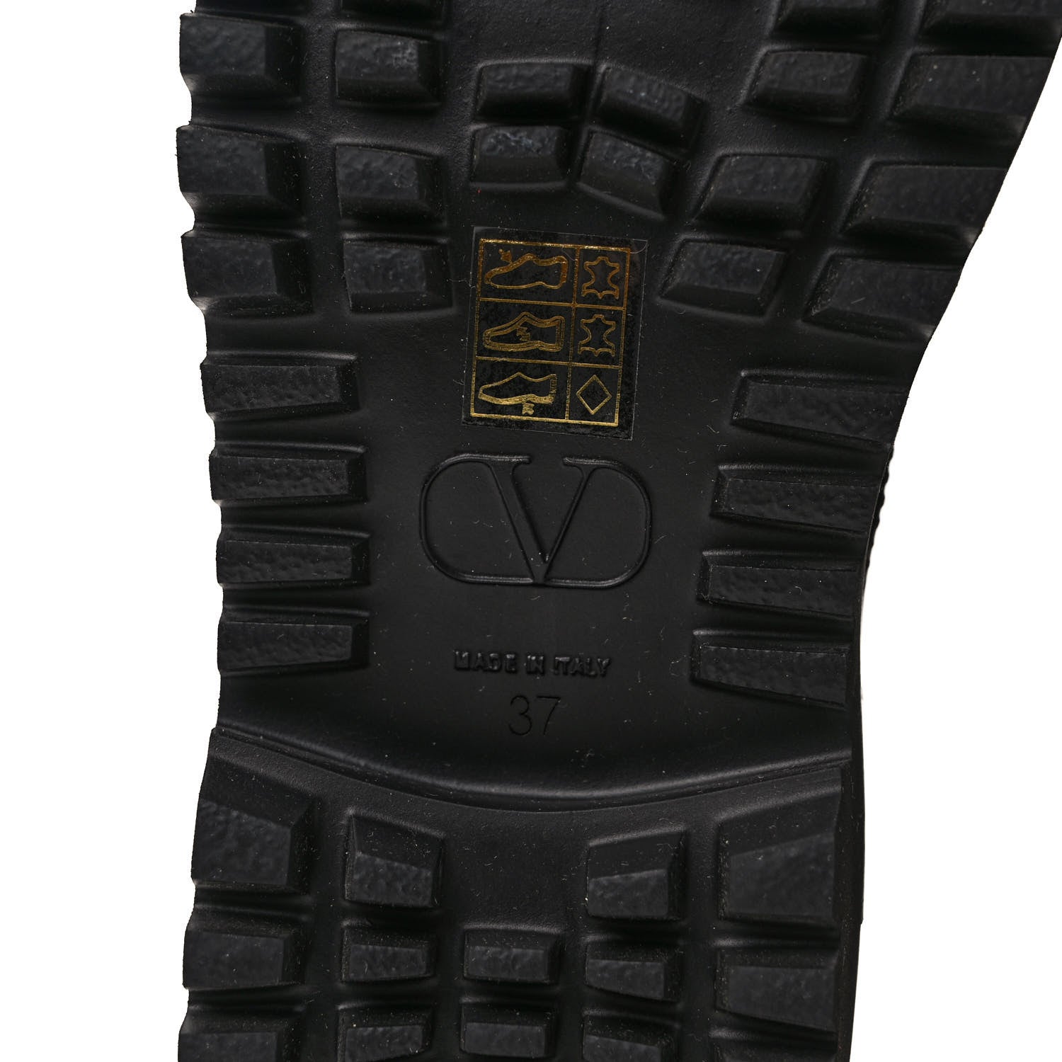 Valentino Garavani Calfskin Womens VLOGO 35mm Combat Boots 37 Black 6 of 9