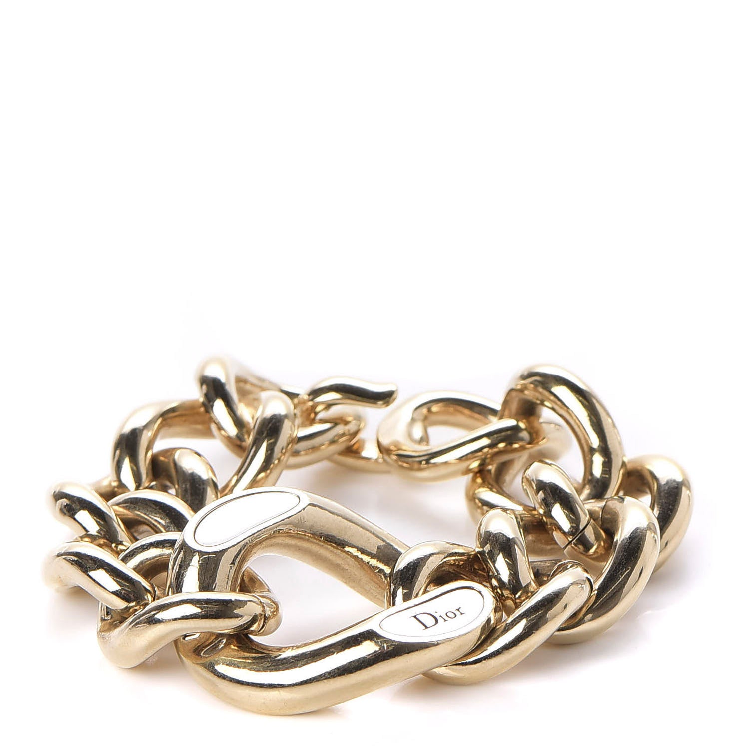 Christian Dior Metal Chain Bracelet Gold Palladium 1 of 4