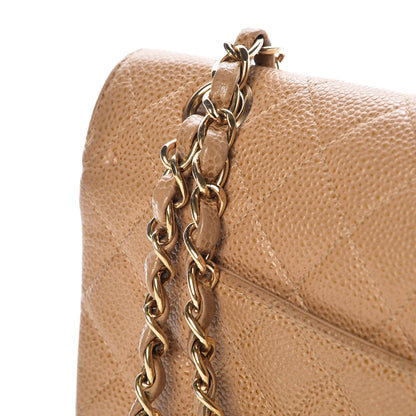 Chanel Caviar Quilted Medium Double Flap Beige 10 of 16