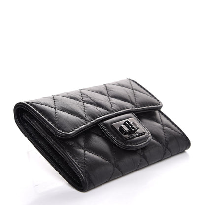 Chanel Aged Calfskin Quilted Reissue Flap Card Holder So Black 4 of 9