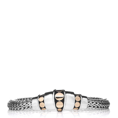 John Hardy Sterling Silver 18K Yellow Gold Dot Deco Station Bracelet 1 of 5