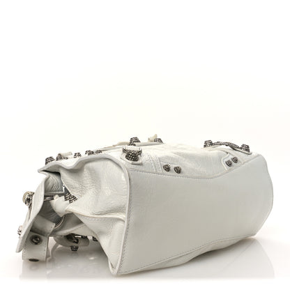 Balenciaga Agneau Arena Crystal Neo Cagole Handbag XS Optic White 7 of 25