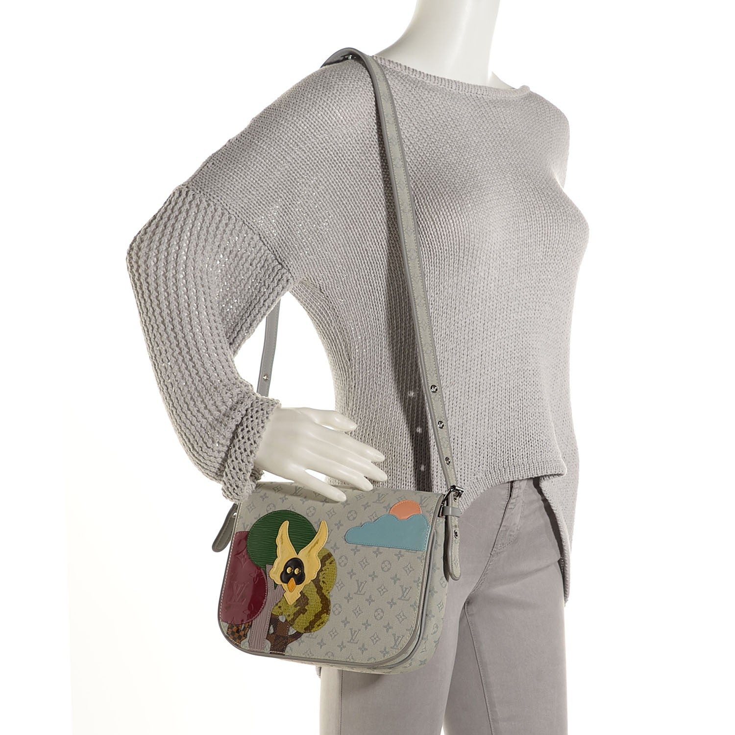 Louis Vuitton Mini Monogram Patchwork Conte De Fees Musette Grey 2 of 7