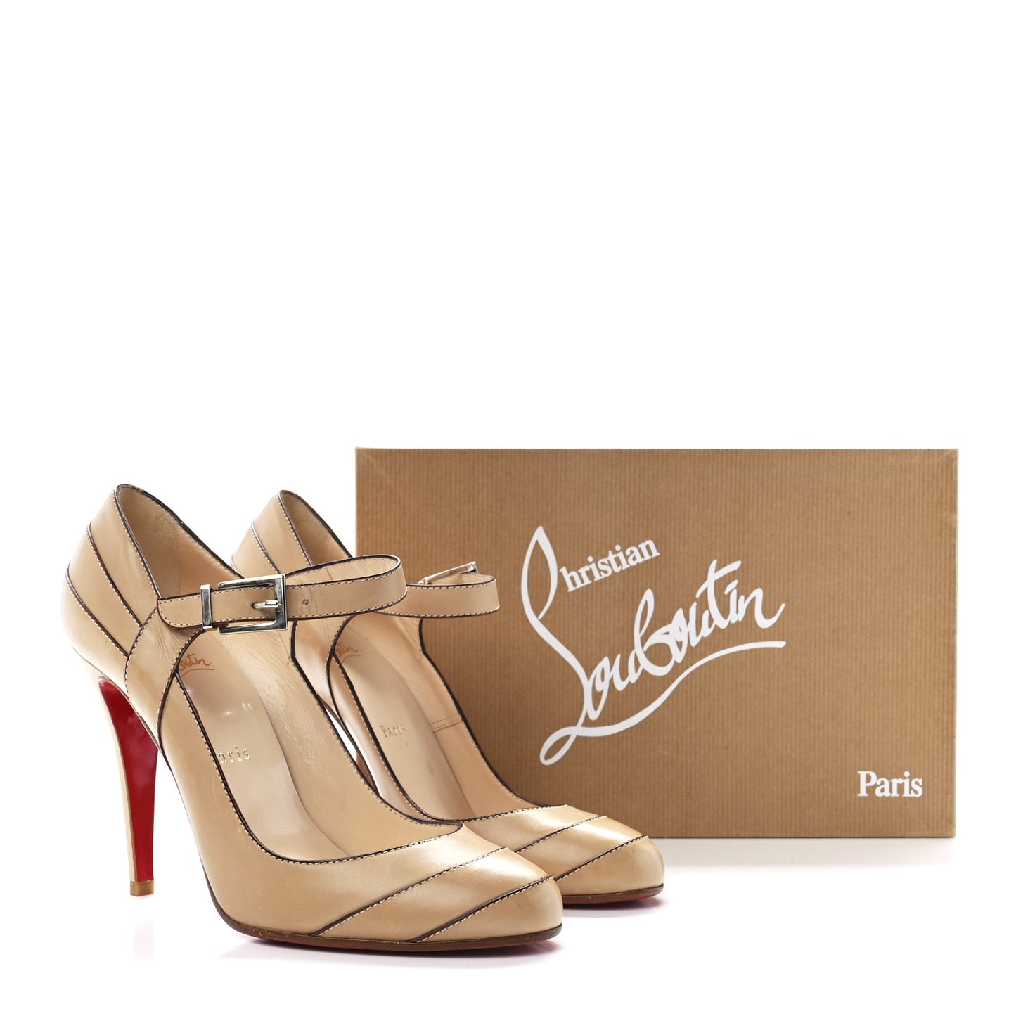 Calfskin 100 Mary Jane Pumps 39.5 Nude