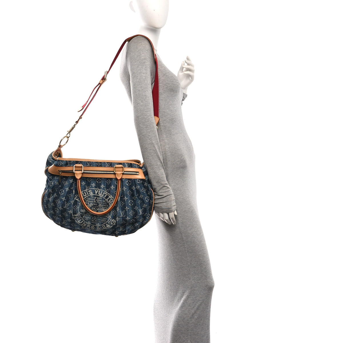 Louis Vuitton Denim Raye Cabas GM 2 of 9