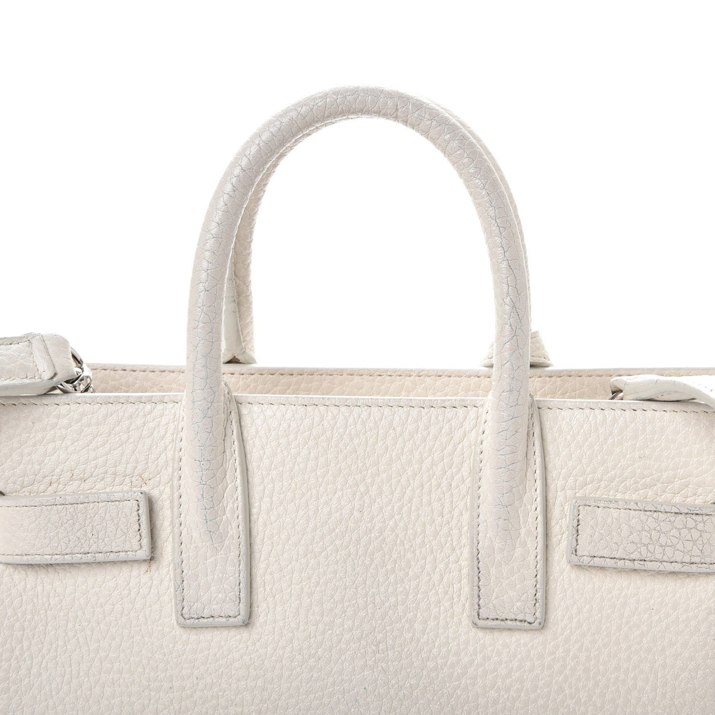 Calfskin Nano Sac de Jour Dove White