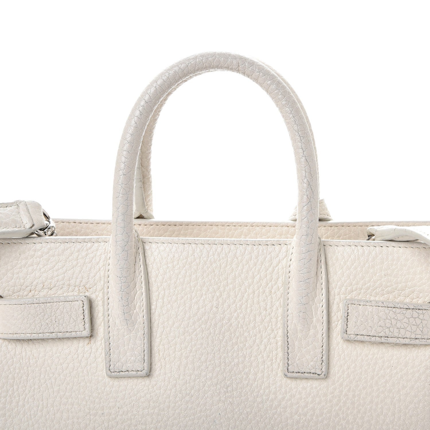 Saint Laurent Calfskin Nano Sac de Jour Dove White 12 of 19