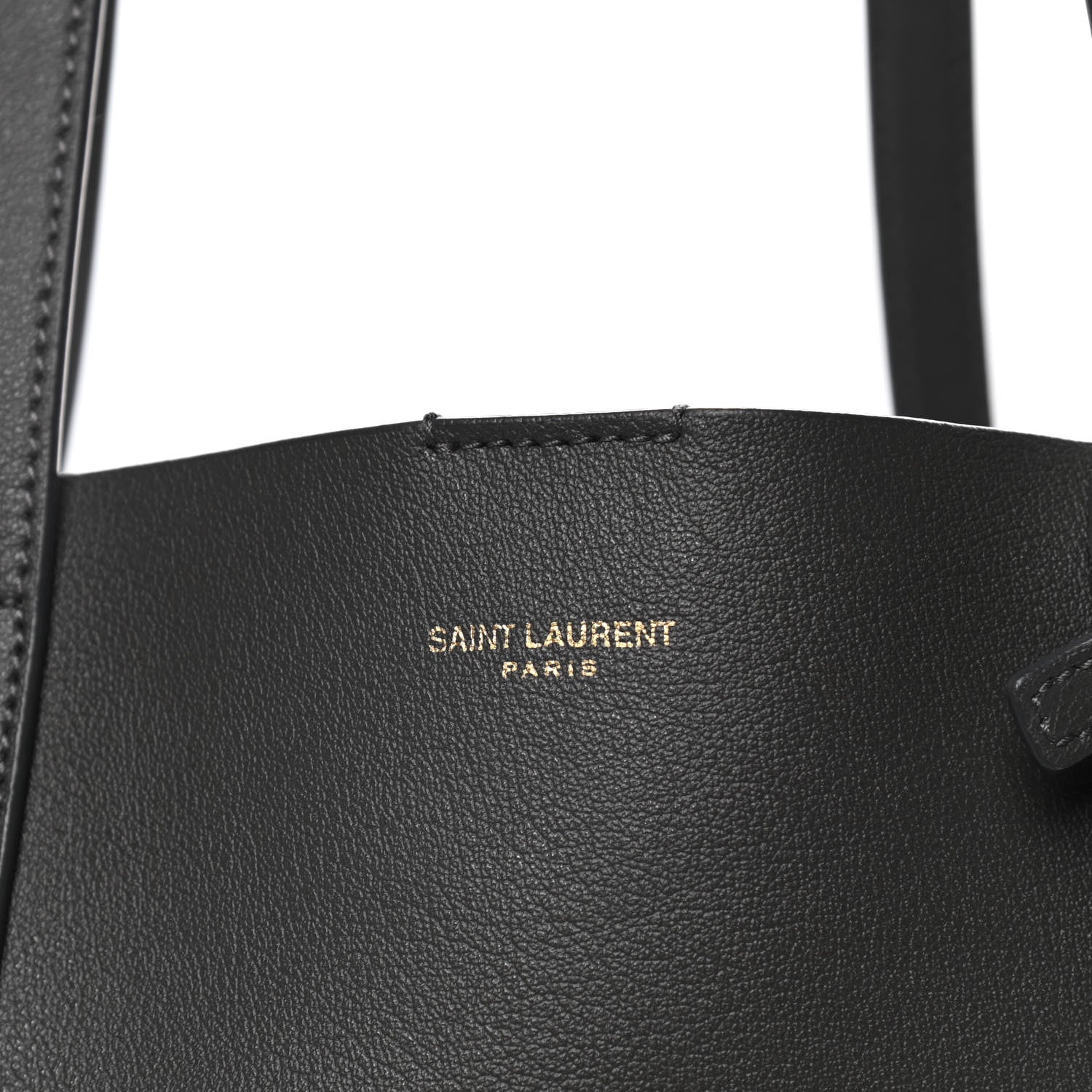 Saint Laurent Calfskin Large Shopping Tote Storm 6 of 9