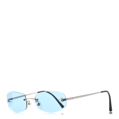 Chanel Metal Frameless Sunglasses 4002 Blue 1 of 8