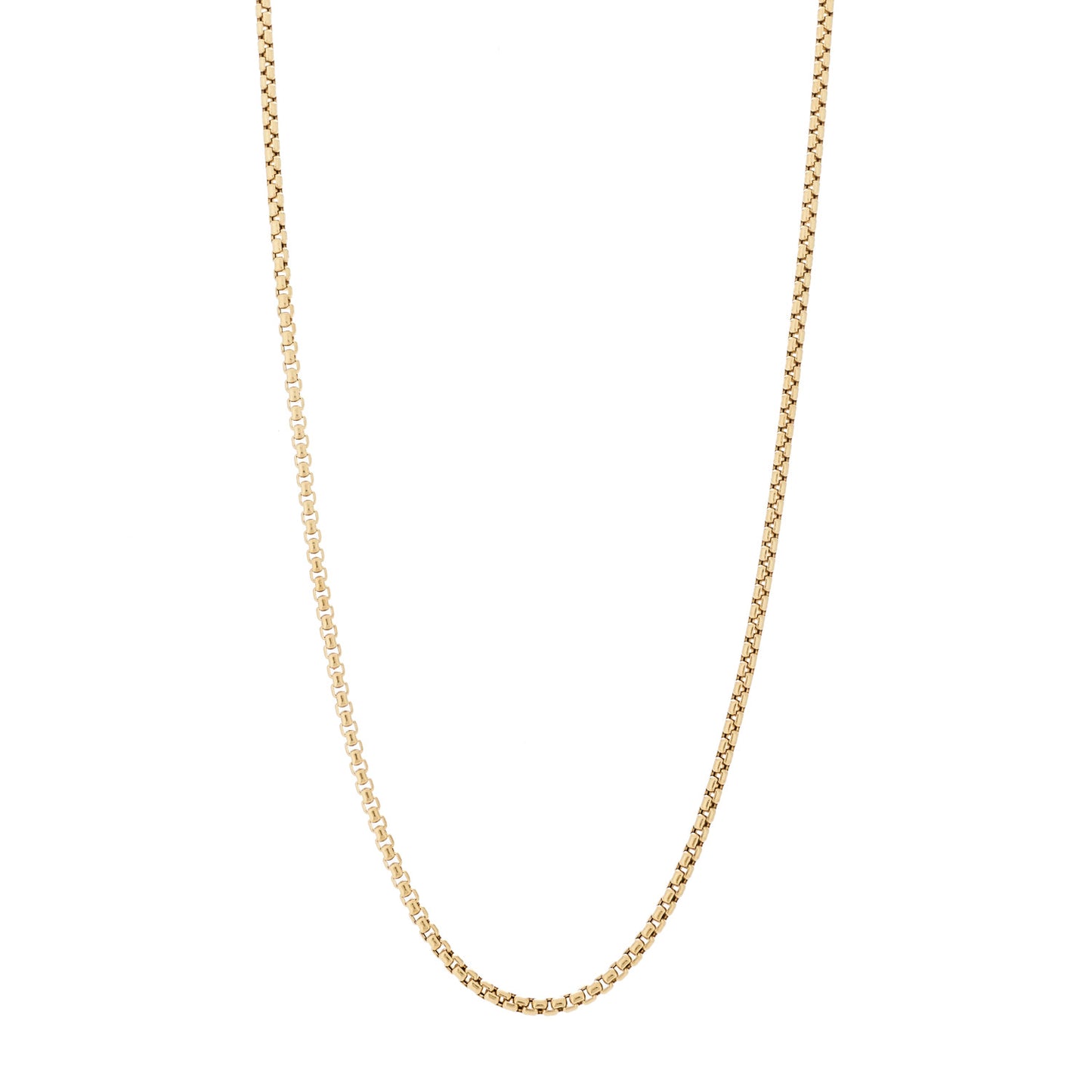 18K Yellow Gold 2.7mm Box Chain Necklace 22"