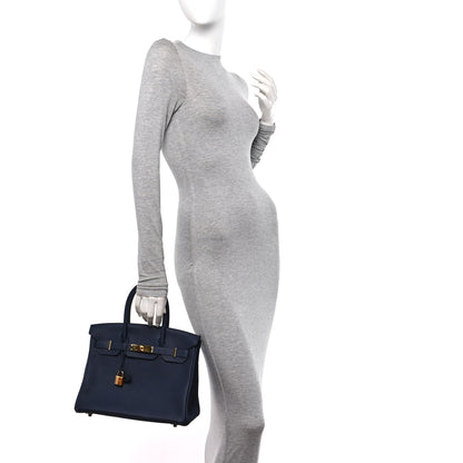 Hermes Togo Birkin 30 Bleu Nuit 2 of 11