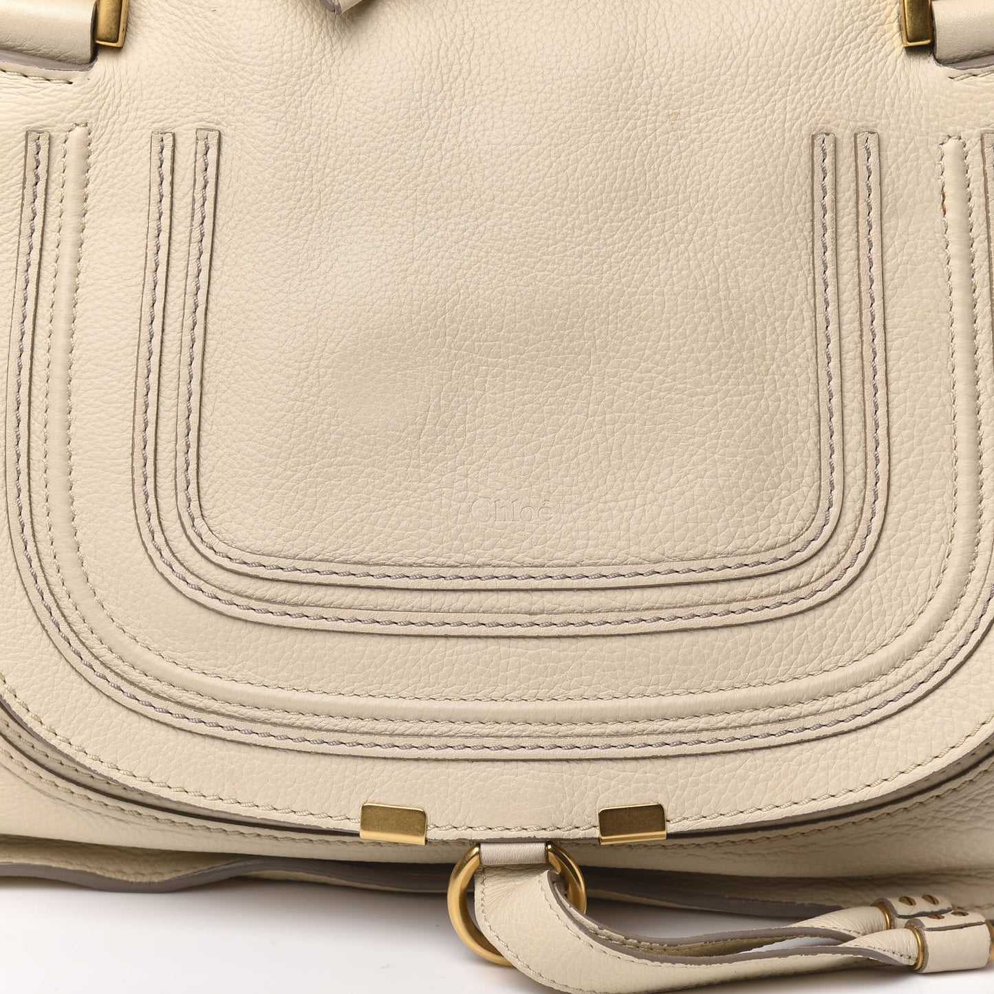 Calfskin Medium Marcie Satchel Cream