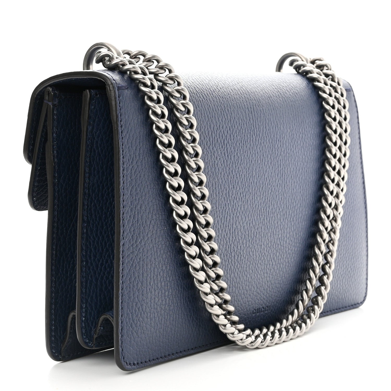 Gucci Dollar Calfskin Crystal Small Dionysus Shoulder Bag Blue Agata Montana Sapphire 3 of 12