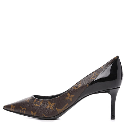 Louis Vuitton Monogram Cherie Pumps 38 Black 1 of 8