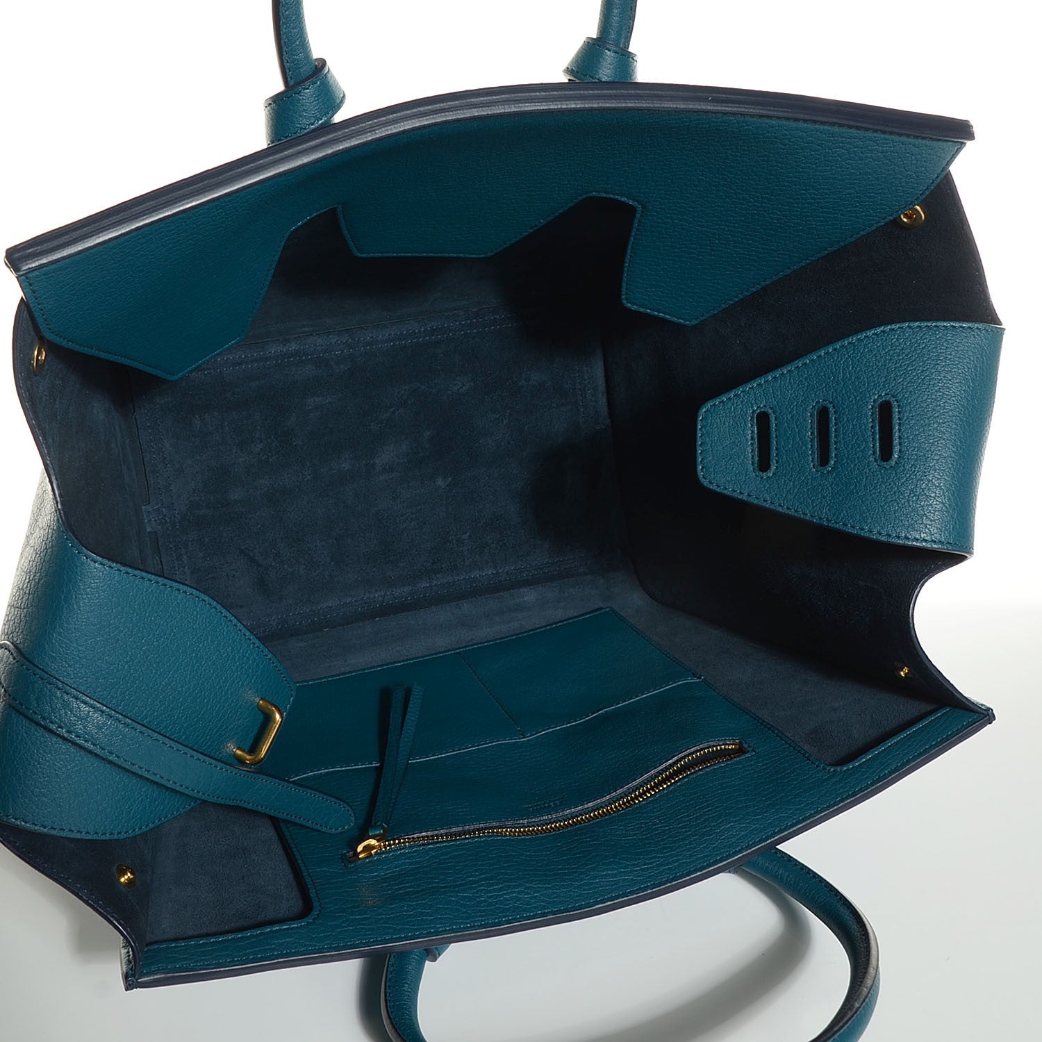 Celine Grained Calfskin Small Tie Knot Tote Denim 12 of 14