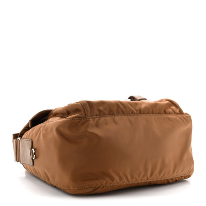 Prada Re-Nylon Vela Saffiano Pocket Double Buckle Messenger Shoulder Bag Brandy 4 of 10