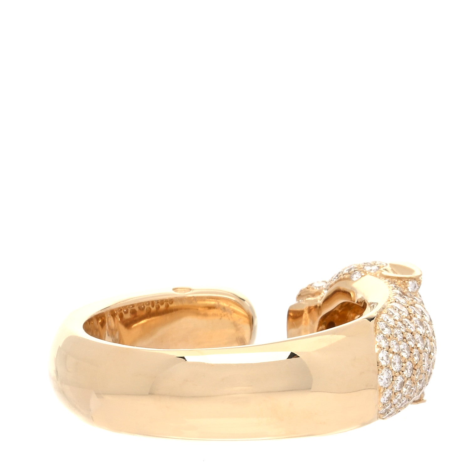 Cartier 18K Yellow Gold Diamond Emerald Black Onyx Panthere De Cartier Ring 65 11 5 of 7