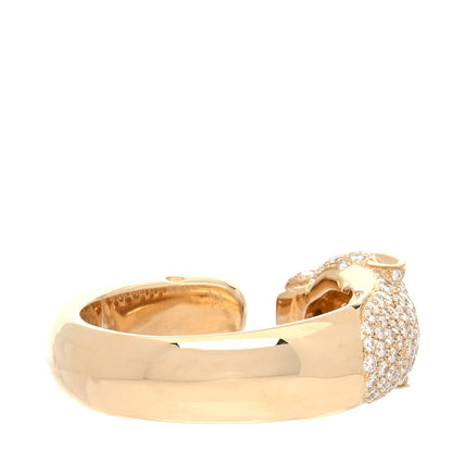 Cartier 18K Yellow Gold Diamond Emerald Black Onyx Panthere De Cartier Ring 65 11 5 of 7