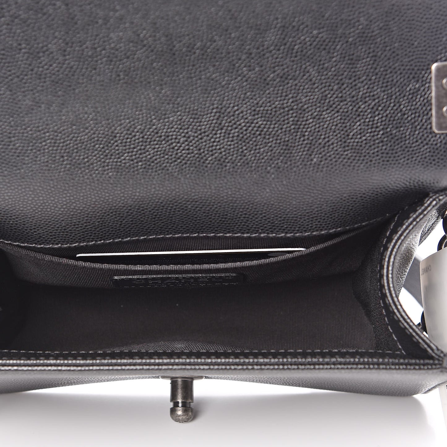 Caviar Quilted Small Boy Flap Black