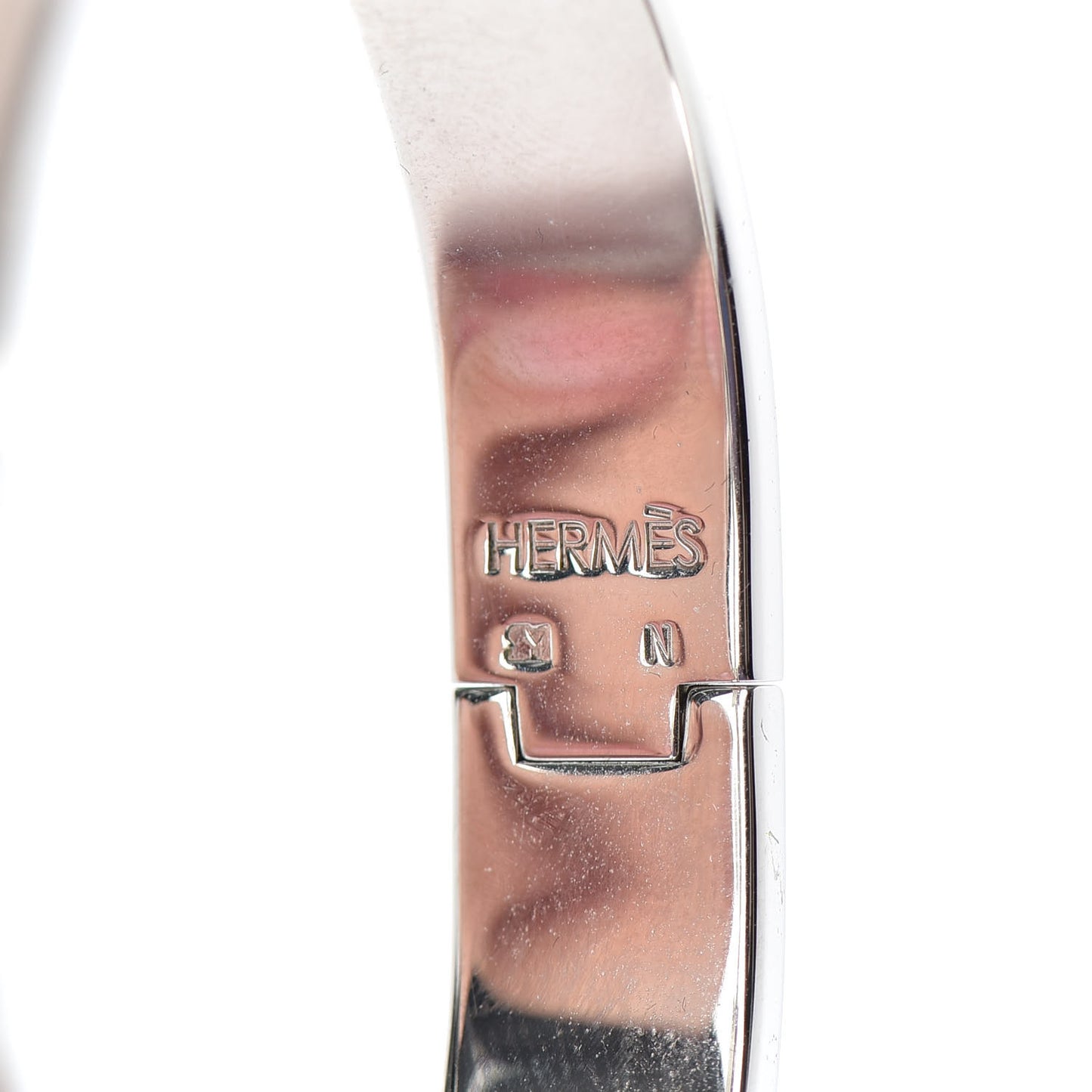 Enamel Narrow Clic Clac H Bracelet GM Marron Glace
