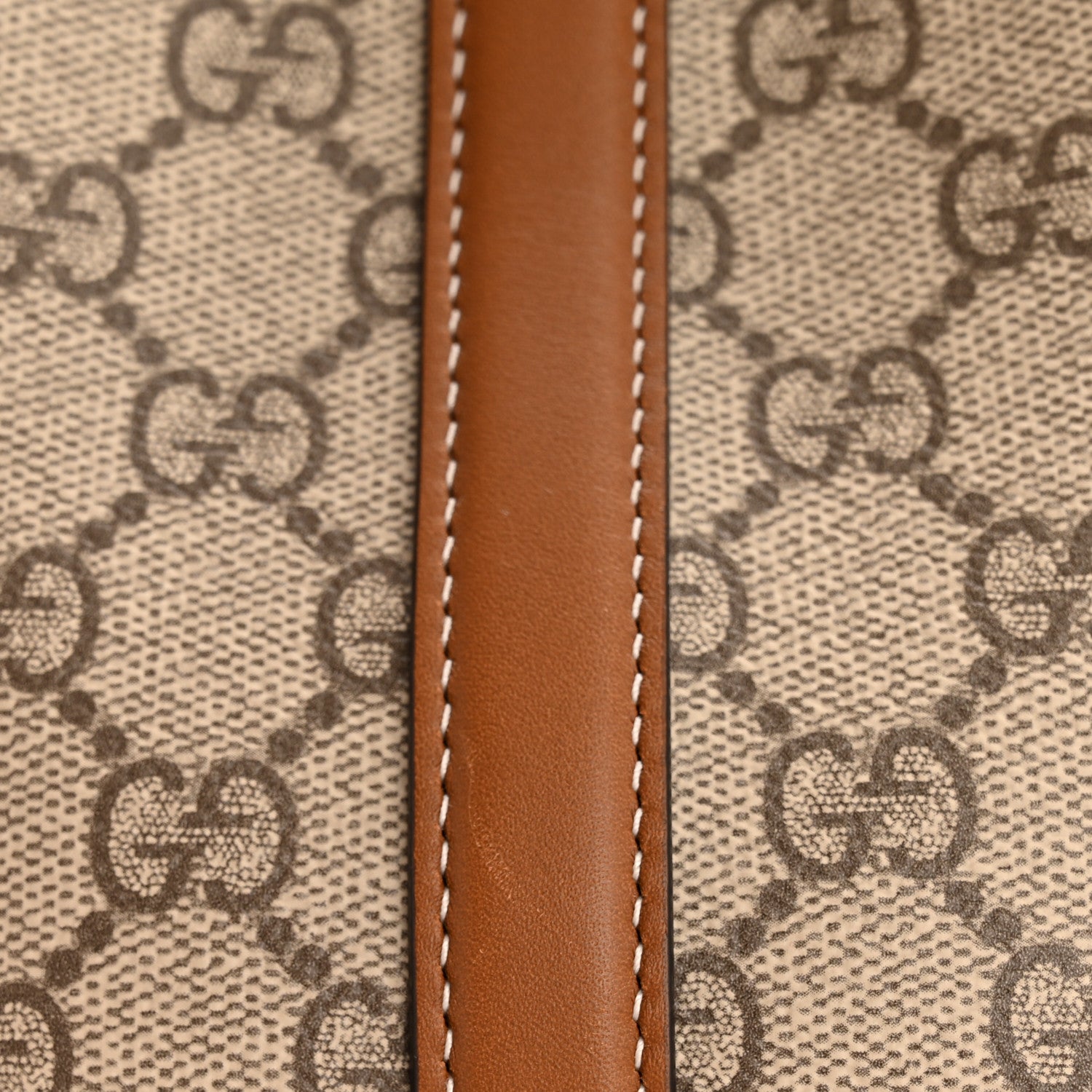 Gucci GG Supreme Monogram Emblem Medium Tote Bag Beige Dark Brown 13 of 13