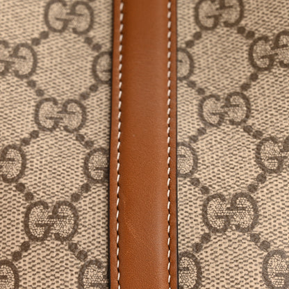 Gucci GG Supreme Monogram Emblem Medium Tote Bag Beige Dark Brown 13 of 13