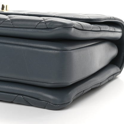 Chanel Lambskin Quilted Medium Trendy CC Flap Dual Handle Bag Dark Grey 9 of 10