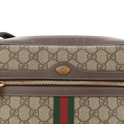 Gucci GG Supreme Monogram Web Small Ophidia Shoulder Bag Brown 8 of 12